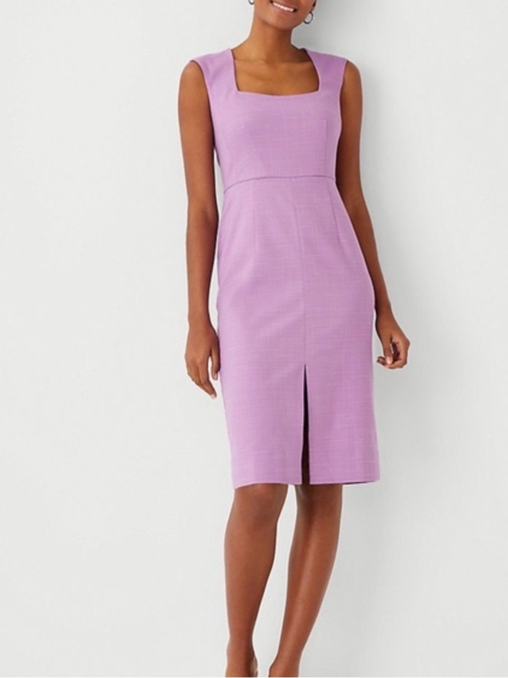 Ann Taylor Sleeveless Lavender Sheath Dress Size 2